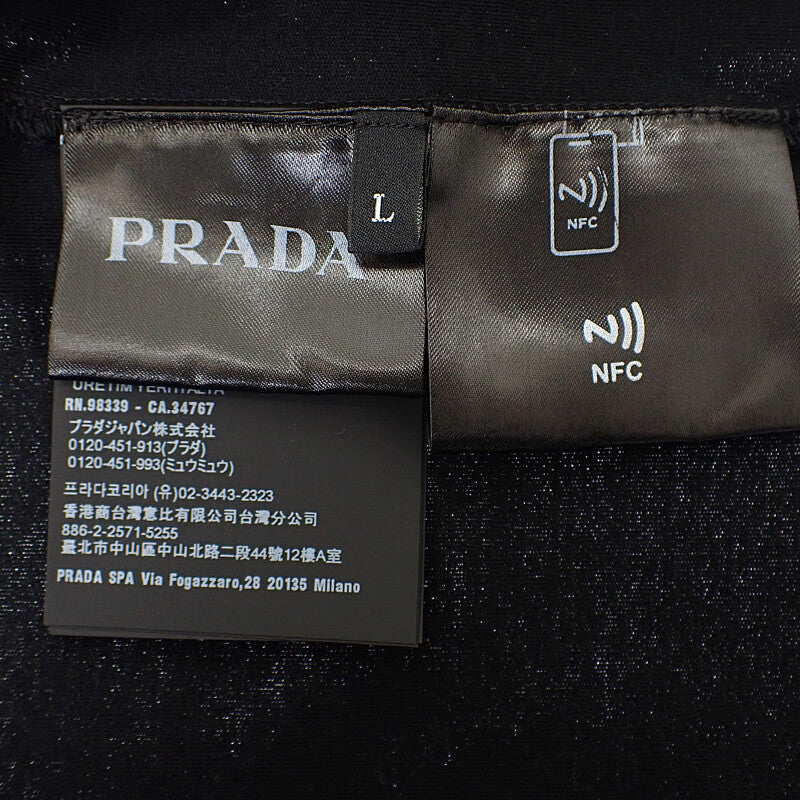 PRADA 普拉達 三角標誌 L UJN861 短袖T恤 棉質 黑色 男款【二手】【A級】