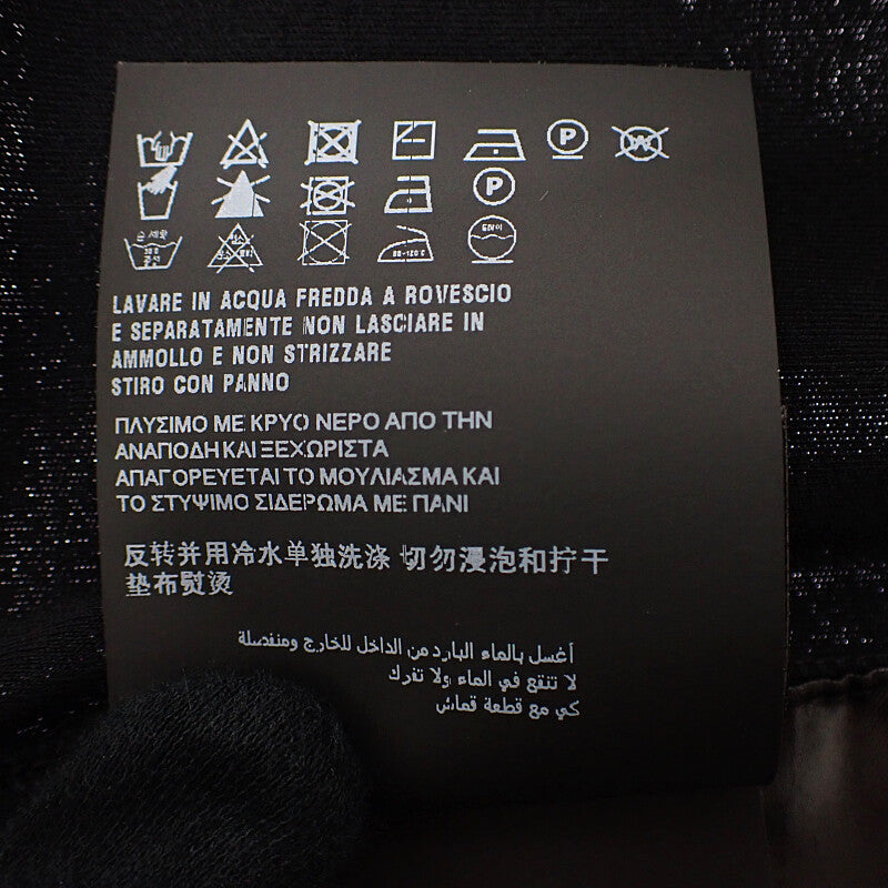 プラダ PRADA トライアングルロゴ L UJN861 半袖Tシャツ コットン ブラック メンズ【中古】【Aランク】