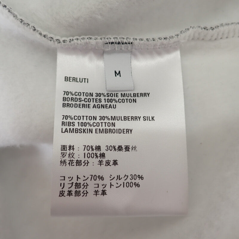 ベルルッティ Berluti レザースクリット M R25JRL81 スウェット コットン グレー メンズ【中古】【Aランク】