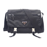 プラダ PRADA テスート 1BD953 ショルダーバッグ ナイロン ブラック シルバー金具 メンズ【中古】【Aランク】