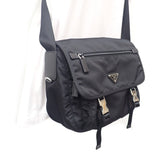 プラダ PRADA テスート 1BD953 ショルダーバッグ ナイロン ブラック シルバー金具 メンズ【中古】【Aランク】