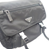 プラダ PRADA テスート 1BD953 ショルダーバッグ ナイロン ブラック シルバー金具 メンズ【中古】【Aランク】