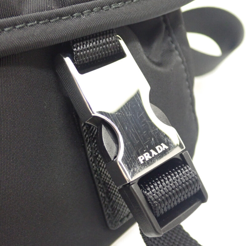 PRADA 普拉達 Tessuto 1BD953 ZOT F0002 單肩包 尼龍 黑色 銀色五金 男士【中古】【A級】