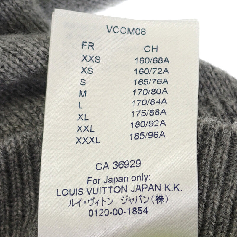 路易威登 LOUIS VUITTON Monogram 喀什米爾羊絨 XL 針織衫 灰色 黃色 男款【中古】【Aランク】