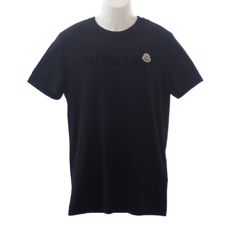 モンクレール MONCLER ロゴ M I10918C00064_8390T 半袖Tシャツ コットン ブラック メンズ【中古】【Aランク】