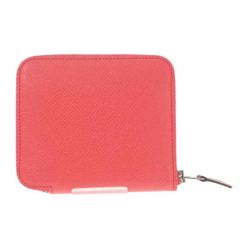 エルメス HERMES アザップ シルクイン コンパクト コインケース ヴォーエプソン シルク ローズテキサス ブルーゼリージュ レッド シルバー金具 レディース【中古】【Aランク】
