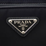 プラダ PRADA サフィアーノレザー 2VH128_2DMH_F0002 ショルダーバッグ ナイロン ブラック シルバー金具 メンズ レディース【中古】【Aランク】
