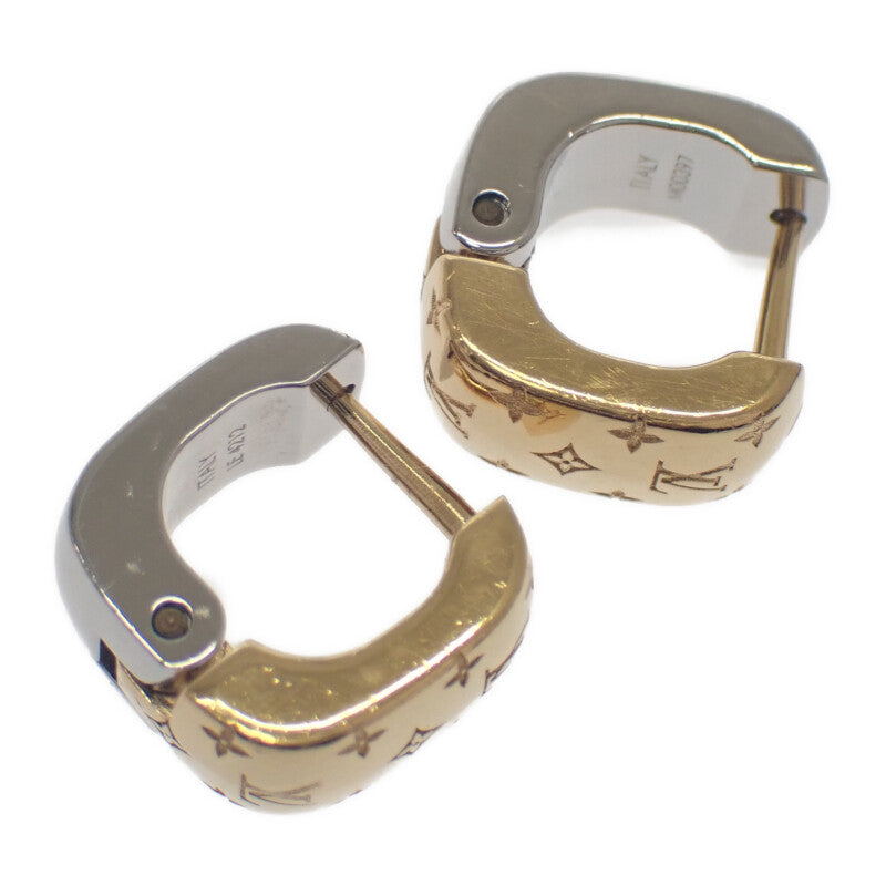 ルイヴィトン LOUIS VUITTON ブックレドレイユ ナノグラム GP M00397 ピアス メタル ゴールド シルバー レディース【中古】【ABランク】