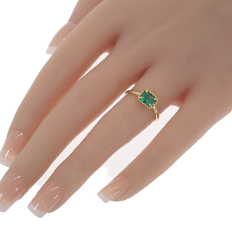 デザインジュエリー エメラルド 13号 リング K18ゴールド グリーン エメラルド レディース【中古】【Aランク】