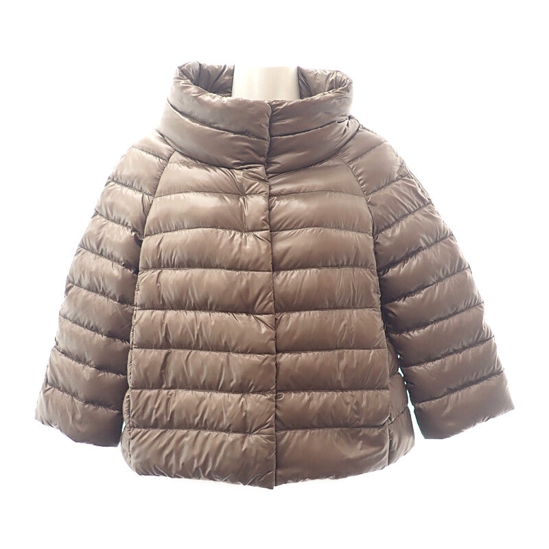 【新品未使用タグ付き】HERNO ヘルノ ソフィア ダウン 46 ライトブラウン シンピンミシヨウタグツキ】ヘルノ ヘルノ ソフィア ダウン 46