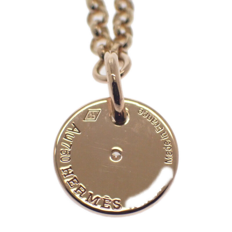 愛馬仕 HERMES Gambade Clou de Selle Ex-Libris H216330B_00 項鍊 K18玫瑰金 金色 鑽石 女士【中古品】【A級】