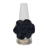 シャネル CHANEL カメリア 16号 リング K18イエローゴールド オニキス レディース【中古】【Aランク】