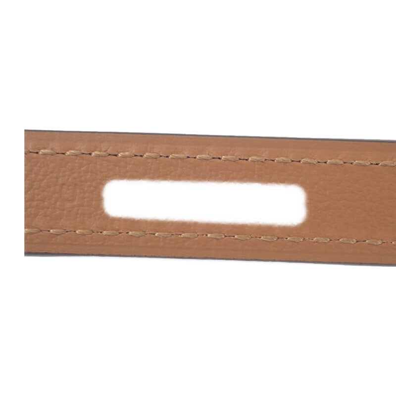 愛馬仕 HERMES Pop H 15 H字帶 H081087 腰帶 荔枝紋小牛皮 灰色 棕色 75 女士 【中古】【SA級】