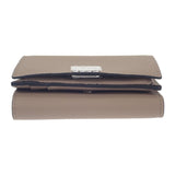 ロエベ LOEWE アナグラムトライフォールド C821TR2X02 三つ折り財布 カーフ サンド シルバー金具 レディース【中古】【Aランク】