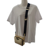 プラダ PRADA ブリック 2VH070 ショルダーバッグ レザー ゴールド ゴールド金具 メンズ レディース【中古】【Aランク】