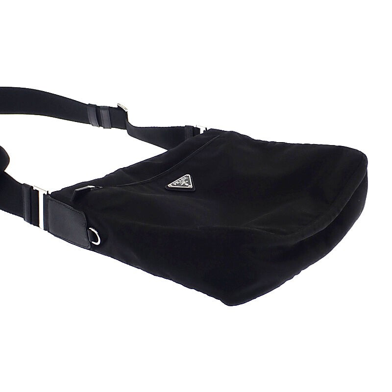 プラダ PRADA Re-Nylon バッグ 1BC421 ショルダーバッグ ナイロン ブラック シルバー金具 メンズ レディース ユニセックス【中古】【Aランク】