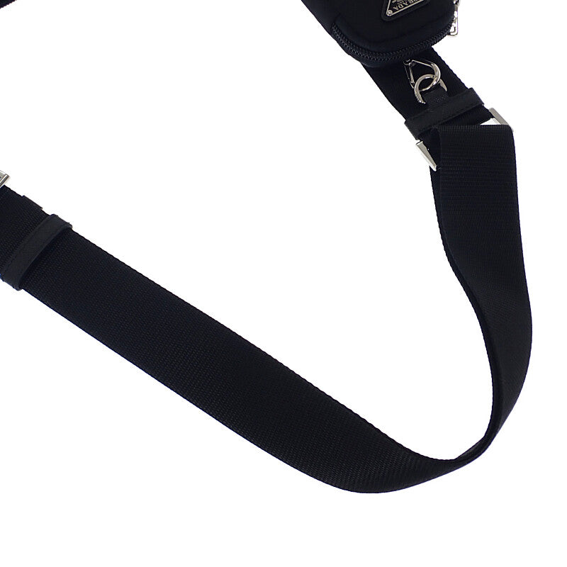 プラダ PRADA Re-Nylon バッグ 1BC421 ショルダーバッグ ナイロン ブラック シルバー金具 メンズ レディース ユニセックス【中古】【Aランク】