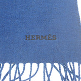 エルメス HERMES カシミヤマフラー マフラー カシミヤ ブルー ブラック レディース メンズ ユニセックス【中古】【SAランク】