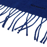 エルメス HERMES カシミヤマフラー マフラー カシミヤ ブルー ブラック レディース メンズ ユニセックス【中古】【SAランク】