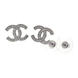 シャネル CHANEL ココマーク D15V ピアス メタル クリスタル シルバー レディース【中古】【ABランク】