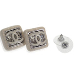 シャネル CHANEL CCスクエア ピアス メタル ホワイト シルバー金具 レディース【中古】【Aランク】