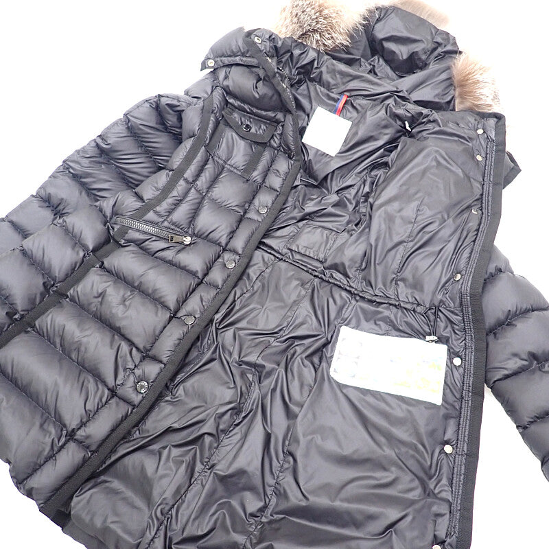 モンクレール MONCLER ロング 0 F20931C51601_53048 ダウンジャケット ナイロン ブラック レディース【中古】【ABランク】