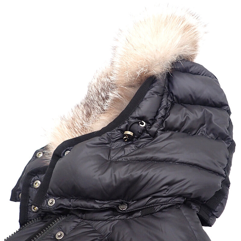 モンクレール MONCLER ロング 0 F20931C51601_53048 ダウンジャケット ナイロン ブラック レディース【中古】【ABランク】