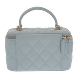 シャネル CHANEL バニティ チェーンショルダー AP2199 2WAYバッグ ラムスキン ライトブルー ゴールド金具 レディース【中古】【Aランク】