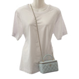 シャネル CHANEL バニティ チェーンショルダー AP2199 2WAYバッグ ラムスキン ライトブルー ゴールド金具 レディース【中古】【Aランク】