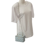 シャネル CHANEL バニティ チェーンショルダー AP2199 2WAYバッグ ラムスキン ライトブルー ゴールド金具 レディース【中古】【Aランク】