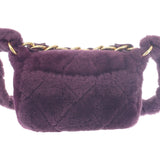 シャネル CHANEL シアリング フラップバッグ AS3354B08467 ショルダーバッグ ラムスキン シアリング パープル ゴールド金具 レディース【中古】【Aランク】