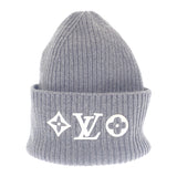 ルイヴィトン LOUIS VUITTON ビーニー・LVヘッドライン ニット帽子 モノグラム M94833 ニットキャップ ウール グレー ホワイト レディース メンズ【中古】【Aランク】