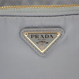プラダ PRADA デュエット バケットバッグ 1BH038 2WAYバッグ ハンドバッグ ショルダーバッグ ナイロン レザー グレー ゴールド金具 レディース【中古】【Aランク】