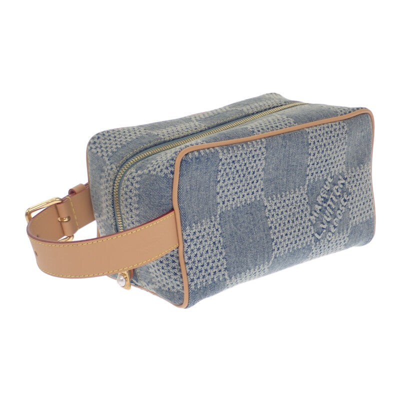 ルイヴィトン LOUIS VUITTON ロッカードップ キット N40753 ハンドバッグ デニム レザー ブルー ゴールド金具 メンズ レディース【中古】【Aランク】