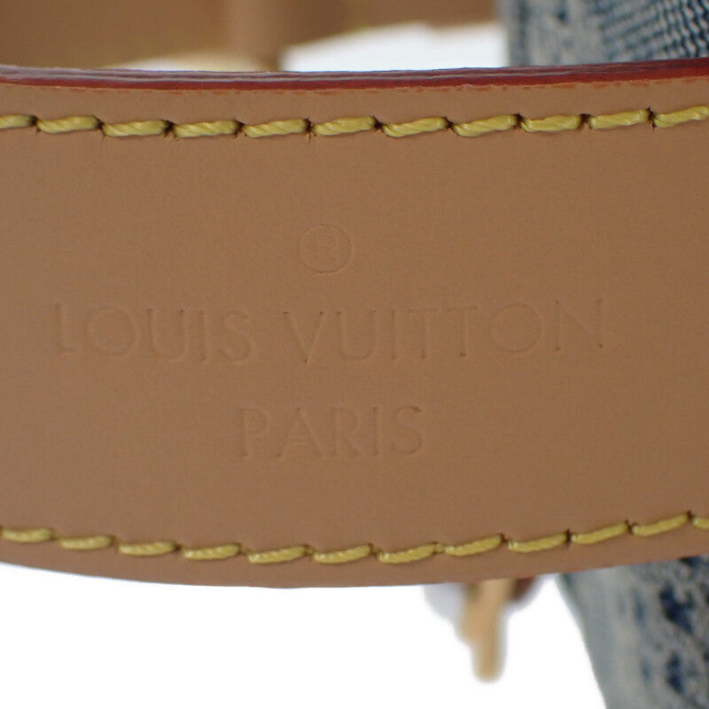 路易威登 LOUIS VUITTON Rocquado Kit N40753 手提包 丹寧 皮革 藍色 金色五金 男女通用【中古】【A級品】