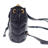グッチ GUCCI スモールバックパック 777253_AAC74_1000 リュック・デイパック レザー ブラック ゴールド金具 レディース【中古】【Aランク】