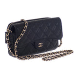 シャネル CHANEL フラップフォンケース AP2096_B10583_C3906 ショルダーバッグ カーフ ブラック ゴールド金具 レディース【中古】【SAランク】