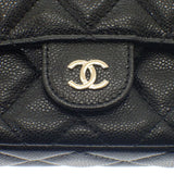 シャネル CHANEL フラップフォンケース AP2096_B10583_C3906 ショルダーバッグ カーフ ブラック ゴールド金具 レディース【中古】【SAランク】