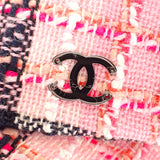 シャネル CHANEL ココマーク ツイード AAA008_B16357_NX209 キャップ コットン ピンク シルバー金具 レディース【中古】【Aランク】