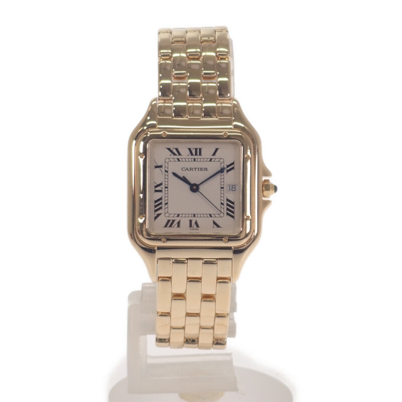 カルティエ CARTIER パンテールLM W25014B9 腕時計 K18イエローゴールド クオーツ シルバー文字盤 レディース メンズ【中古】【Aランク】