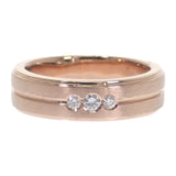 デザインジュエリー 3PD 18号 リング K18ピンクゴールド ダイヤモンド メンズ レディース【中古】【Aランク】