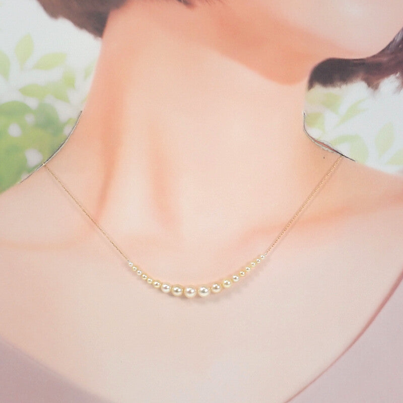 デザインジュエリー 18連パール ネックレス パール K18イエローゴールド レディース【中古】【Aランク】