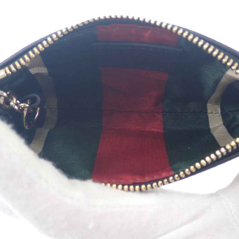 グッチ GUCCI キーケース 819113 コインケース ポリウレタン ブラウン ゴールド金具 メンズ レディース【中古】【Aランク】