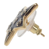 シャネル CHANEL CCスター ピアス メタル ブラック ゴールド ゴールド金具 レディース【中古】【Aランク】