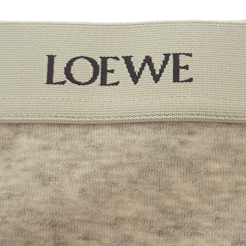 羅意威 LOEWE 半身裙 M S359Y1HX04 長裙 棉 羊毛 米色 女士【中古】【A級】