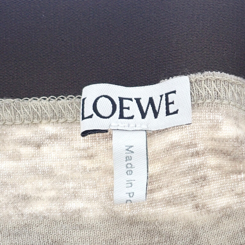 羅意威 LOEWE 半身裙 M S359Y1HX04 長裙 棉 羊毛 米色 女士【中古】【A級】