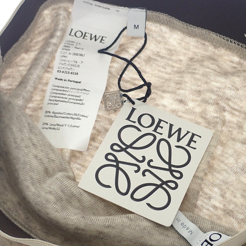 羅意威 LOEWE 半身裙 M S359Y1HX04 長裙 棉 羊毛 米色 女士【中古】【A級】