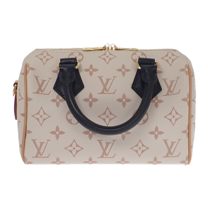 路易威登 LOUIS VUITTON Speedy B 20 M46906 兩用包 Monogram Dune 白色 米色 女款【中古】【A級品】