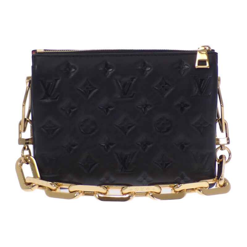 ルイヴィトン LOUIS VUITTON クッサンPM M21263 モノグラム 2WAYバッグ ショルダーバッグ レザー ブラック ゴールド金具 レディース【中古】【Aランク】