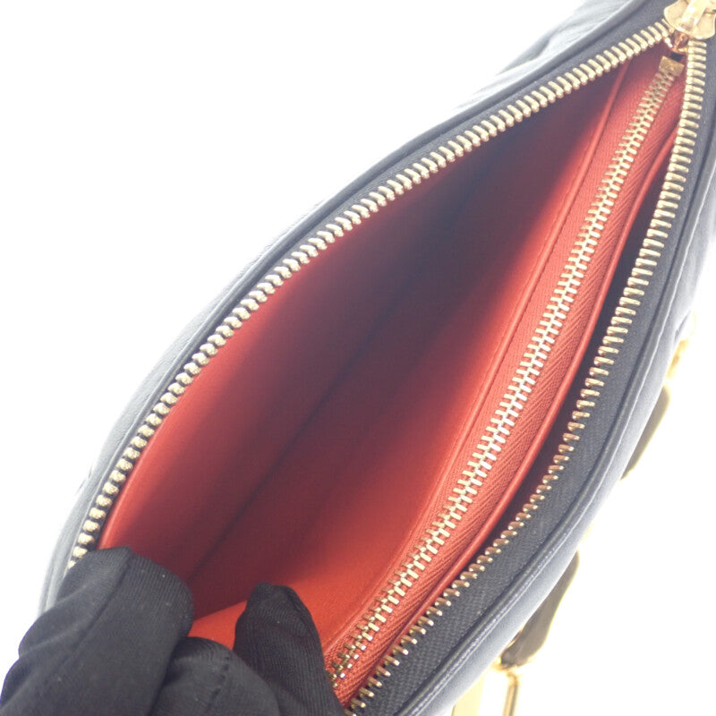 ルイヴィトン LOUIS VUITTON クッサンPM M21263 モノグラム 2WAYバッグ ハンドバッグ ショルダーバッグ クラッチバッグ レザー ブラック ゴールド金具 レディース【中古】【Aランク】